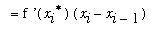 `` = `f '`(x[i]^`*`)*(x[i]-x[i-1])