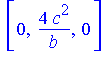 [0, 4*c^2/b, 0]