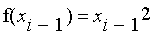 f(x[i-1]) = x[i-1]^2