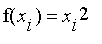 f(x[i]) = x[i]^2