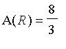 A(R) = 8/3