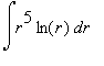 Int(r^5*ln(r),r)