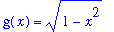 g(x) = (1-x^2)^(1/2)