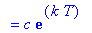`` = c*exp(k*T)