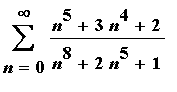 Sum((n^5+3*n^4+2)/(n^8+2*n^5+1),n = 0 .. infinity)