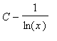 C-1/ln(x)