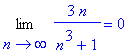 Limit(3*n/(n^3+1),n = infinity) = 0