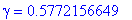 gamma = .5772156649