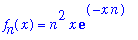 f[n](x) = n^2*x*exp(-x*n)
