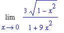 Limit(3/(1+9*x^2)*(1-x^2)^(1/2),x = 0)