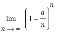 Limit((1+a/n)^n,n = infinity)