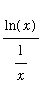 ln(x)/(1/x)