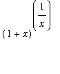 (1+x)^(1/x)