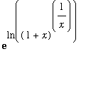 exp(ln((1+x)^(1/x)))