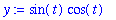 y := sin(t)*cos(t)