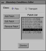 Figure 13: Boundary Conditions Patch List