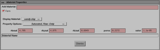 Figure 21.a: Forms Feature - setting parameters for a simple model.