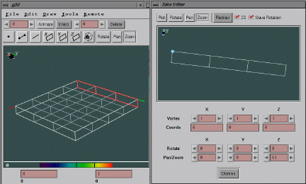 Figure 5.a: Initial Edit Slice Widget with x-index = 1.