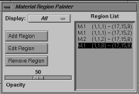 Figure 8: Material Properties List Widget