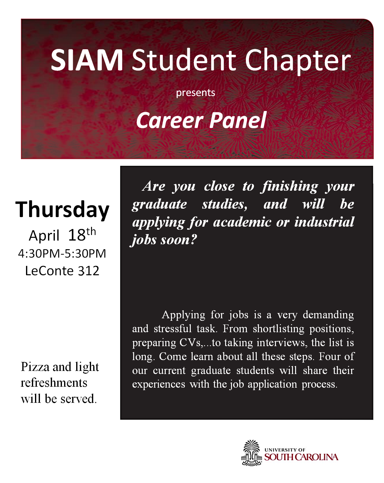 SIAM Event: Industry Careers and the Graduate School Experience