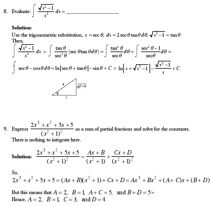 Practice Exam 2C Solutions Math 142